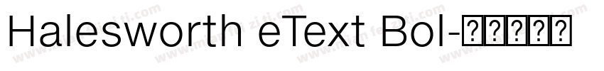 Halesworth eText Bol字体转换